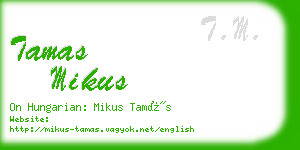 tamas mikus business card